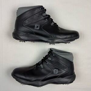 Footjoy Mens Cascade Winter Golf Boots US 13 Spiked Black Leather